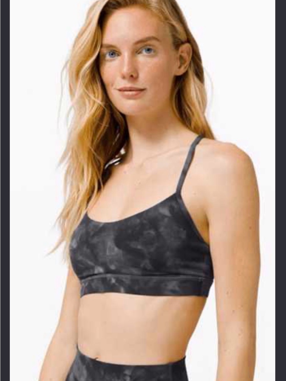 lululemon athletica Charcoal Tie-Dye Light Support Bralette
